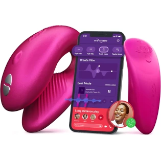 We-Vibe Chorus App and Remote Controlled Rechargeable Couple's Vibrator Cosmic Pink