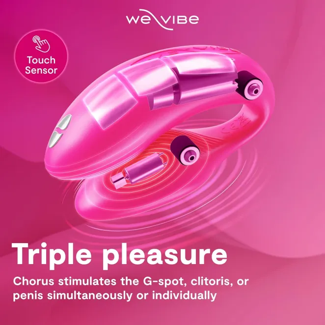 We-Vibe Chorus App and Remote Controlled Rechargeable Couple's Vibrator Cosmic Pink