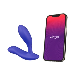 We-Vibe Vector+ App and Remote Controlled Rechargeable Prostate Massager Blue
