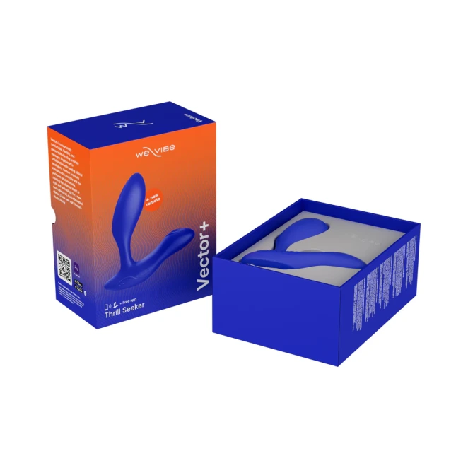 We-Vibe Vector+ App and Remote Controlled Rechargeable Prostate Massager Blue