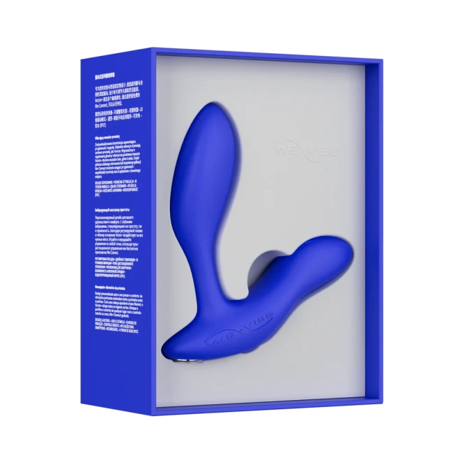 We-Vibe Vector+ App and Remote Controlled Rechargeable Prostate Massager Blue