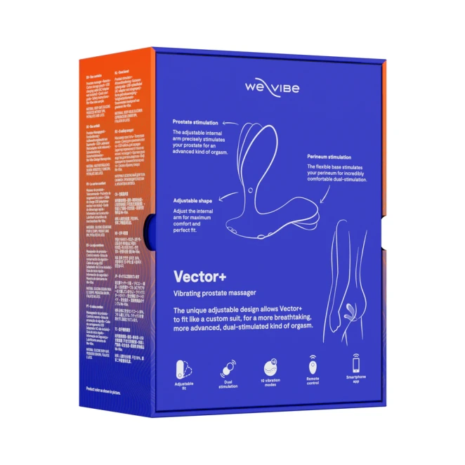 We-Vibe Vector+ App and Remote Controlled Rechargeable Prostate Massager Blue