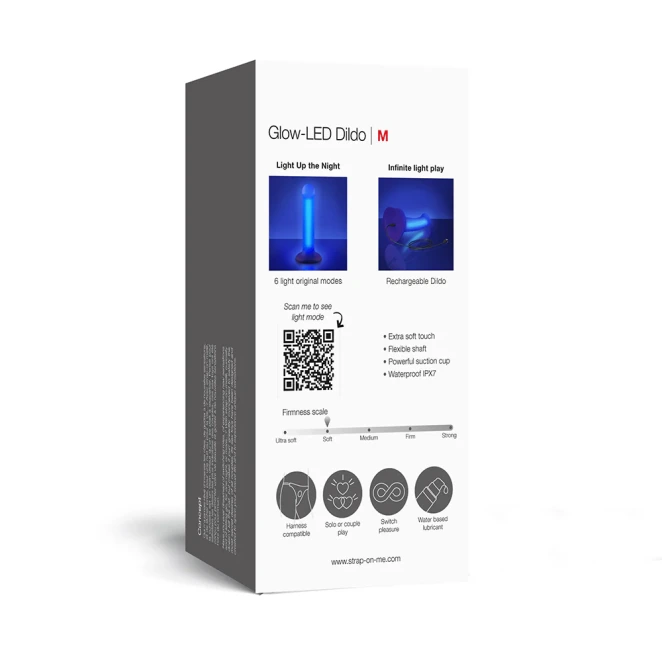 6.5 Inch Strap-On-Me Soft Touch Silicone Glow Led Dildo