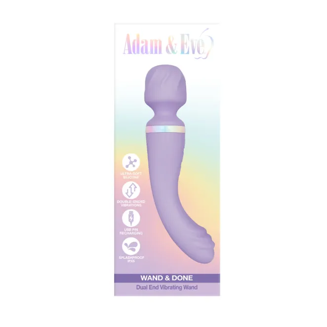 Wand & Done Dual Ended Silicone Massage Wand Vibrator