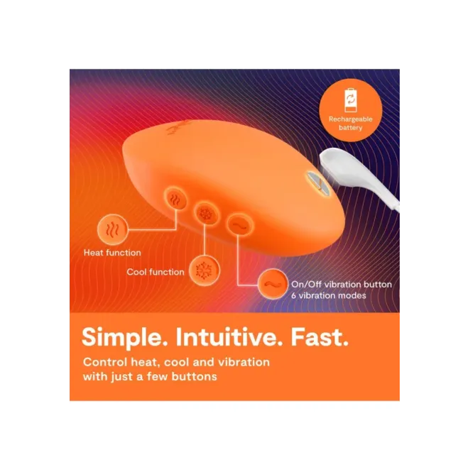We-Vibe Temp Tangerine Heating and Cooling Clitoral Vibrator