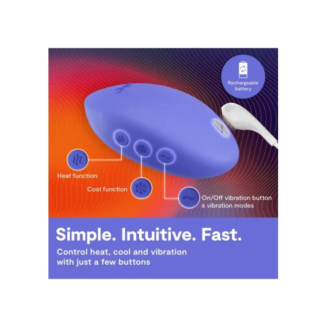 We-Vibe Temp Lavender Blue Heating and Cooling Clitoral Vibrator