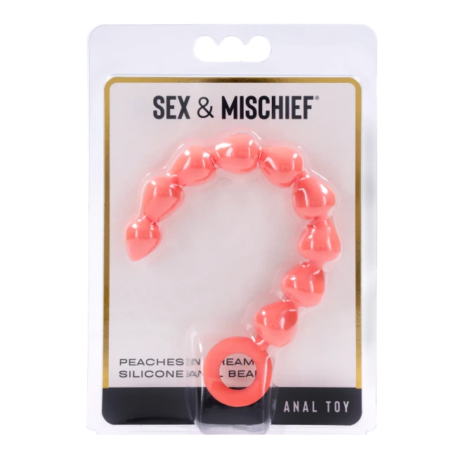 Sportsheets Sex & Mischief Peaches 'n CreaMe Silicone Anal Beads