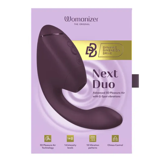 Womanizer Next Duo 3D Purple G-Spot and Clitoral Suction Stimulator