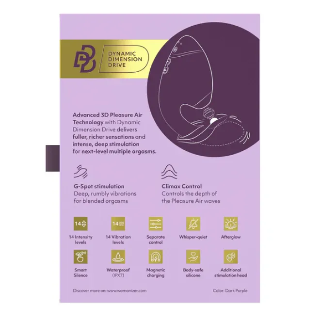 Womanizer Next Duo 3D Purple G-Spot and Clitoral Suction Stimulator