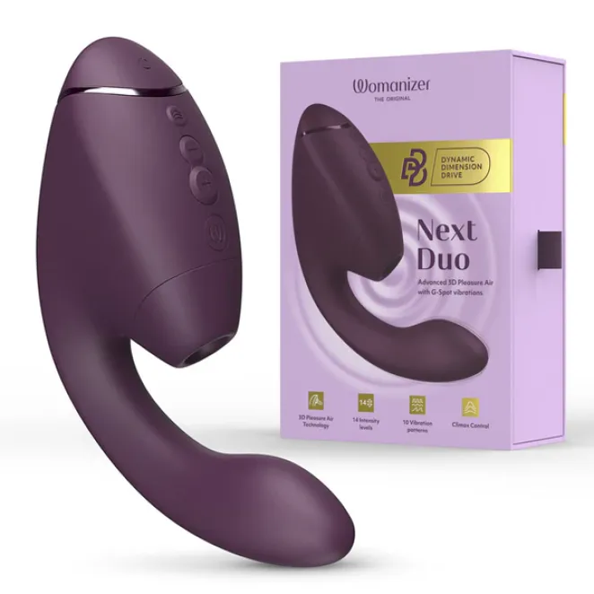 Womanizer Next Duo 3D Purple G-Spot and Clitoral Suction Stimulator