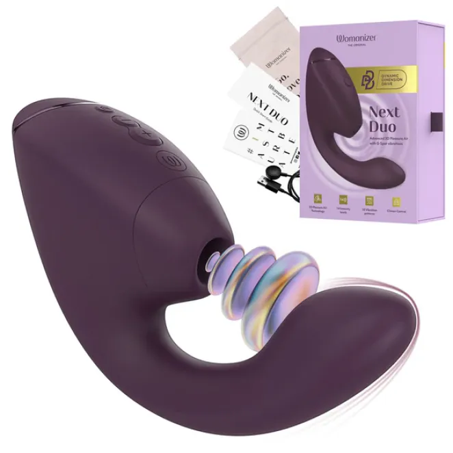 Womanizer Next Duo 3D Purple G-Spot and Clitoral Suction Stimulator
