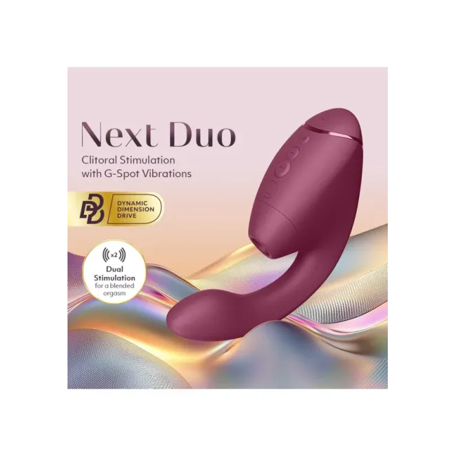 Womanizer Next Duo 3D Pink G-Spot and Clitoral Suction Stimulator