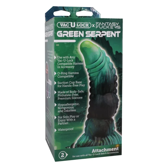 8 Inch Doc Johnson Fantasy Green Serpent Dildo