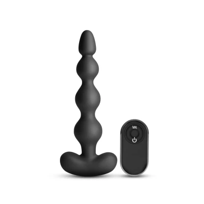 Renegade Reign Vibrating Remote-Controlled Anal Beads Black