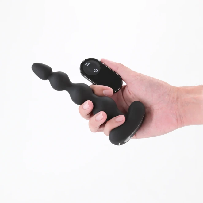 Renegade Reign Vibrating Remote-Controlled Anal Beads Black