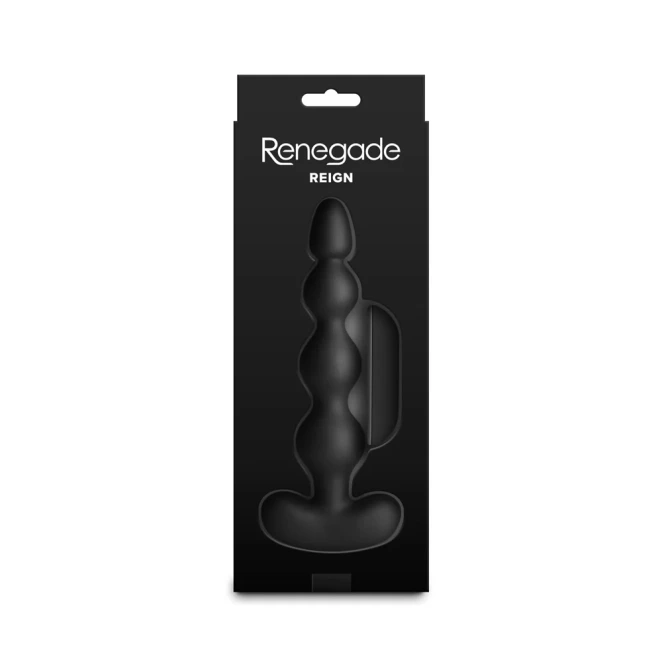 Renegade Reign Vibrating Remote-Controlled Anal Beads Black