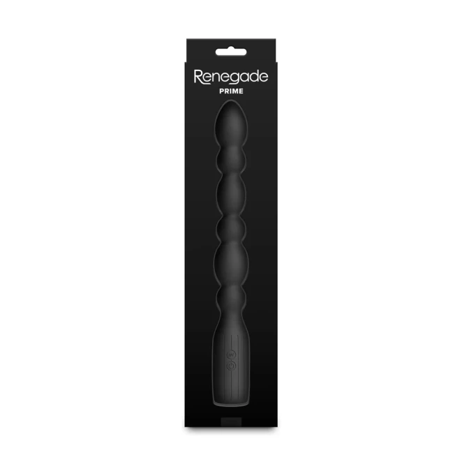 Renegade Prime Silicone Vibrating Anal Beads Black