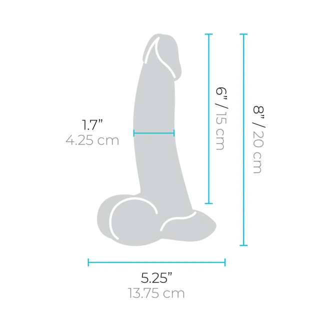 8 Inch b-Vibe Slipskin Flesh Pink Ultra Realistic Curved Dual Density Dildo