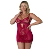 Magic Silk Black Cherry Demi Cup Chemise & Thong Set Cherry