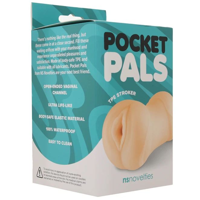 NS Novelties Pocket Pals Mini Realistic Pocket Pussy Beige