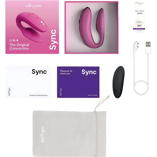 We-Vibe Sync 2 Remote Control and App Rechargeable Couple's Vibrator Rose