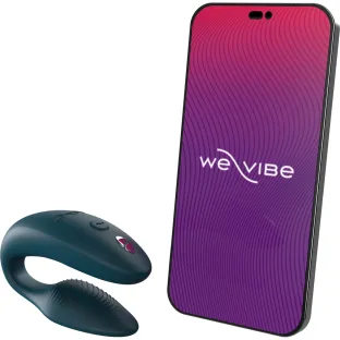 We-Vibe Sync 2 Remote Control and App Rechargeable Couple's Vibrator Green Velvet