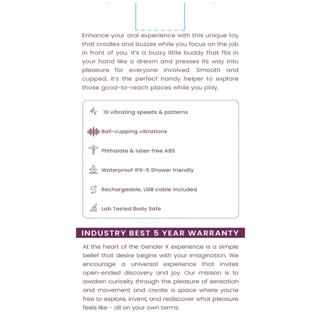 Gender X BJ Buddy Burgundy