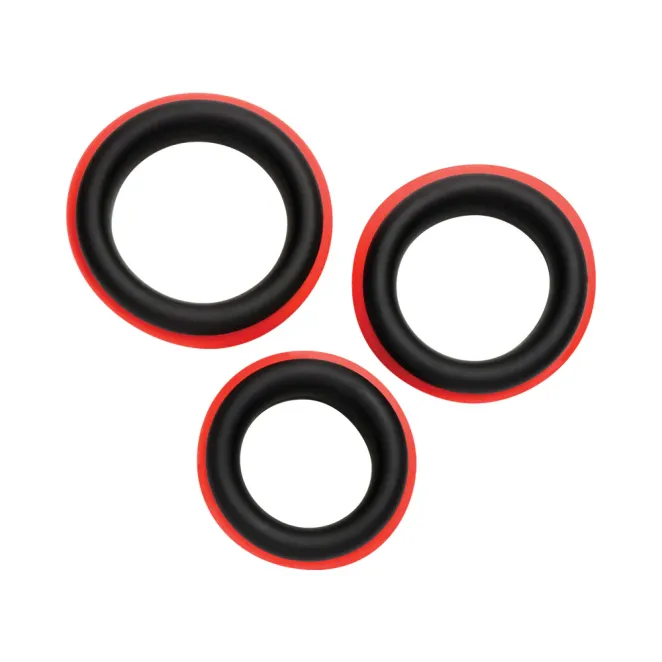 JOCK Enhancers 2-in-1 Silicone Cock Rings (3 Pack)