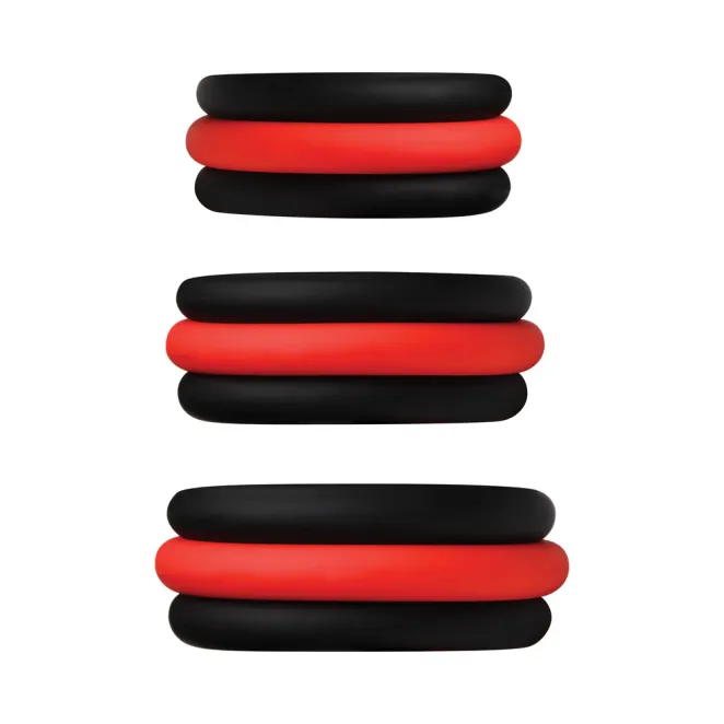 JOCK Enhancers 2-in-1 Silicone Cock Rings (3 Pack)