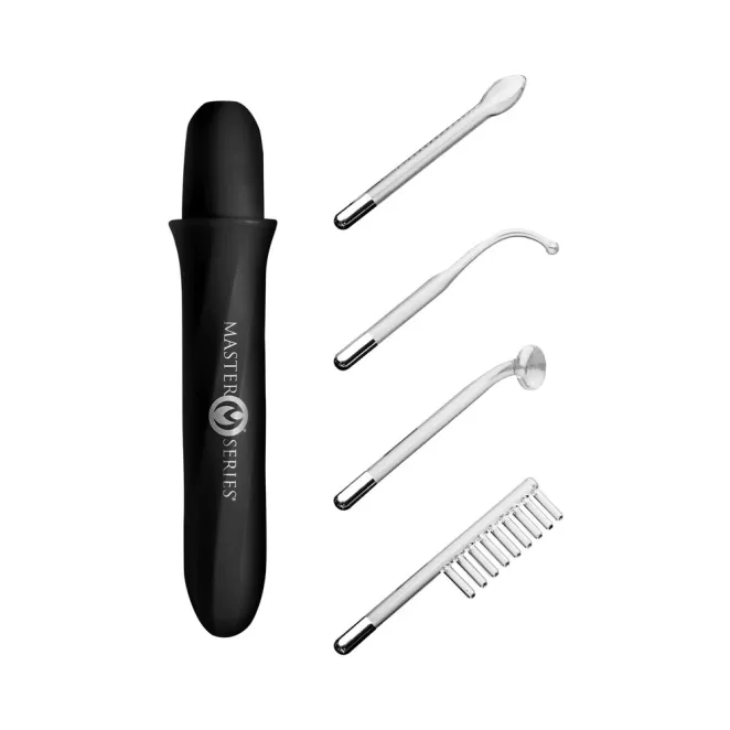 Master Series Elektrawand Rechargeable E-Stim Wand with Attachments