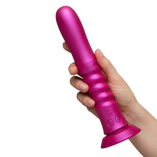 ROMP Jiggle Rechargeable Silicone Thrusting Vibrating Suction Cup Dildo