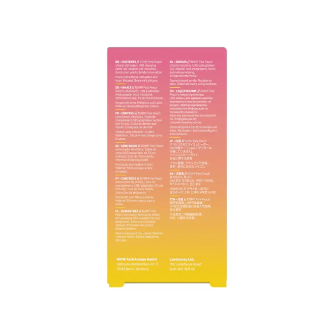 ROMP Peach Toy Rechargeable Clitoral Stimulator