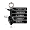 NIXIE Metal Butt Plug & Furry Handcuff Set Medium Black