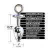 NIXIE Metal Butt Plug & Furry Handcuff Set Medium Unicorn