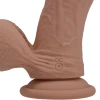 6 Inch RealRock Ultra Realistic Dual Density Vibrating Silicone Dildo with Balls Tan