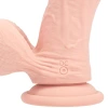 7 Inch RealRock Ultra Realistic Dual Density Vibrating Silicone Dildo with Balls Beige