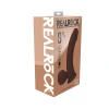 8 Inch RealRock Ultra Realistic Dual Density Vibrating Silicone Dildo with Balls Brown