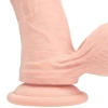 8 Inch Realrock Ultra Realistic Dual Density Vibrating Silicone Dildo with Balls Beige