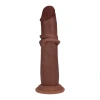 6 Inch RealRock Ultra Realistic Sliding Skin Dual Density Silicone Dildo Brown