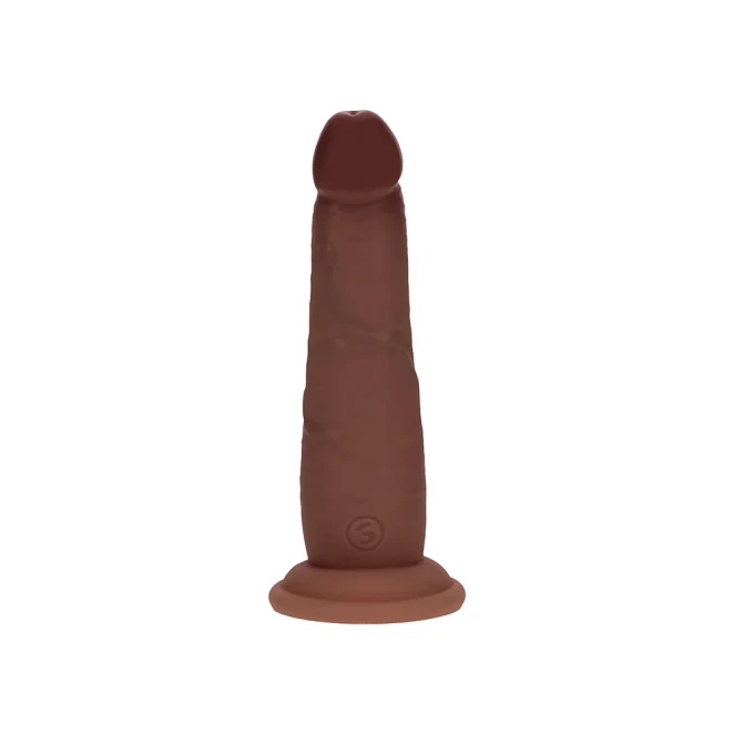 6 Inch RealRock Ultra Realistic Sliding Skin Dual Density Silicone Dildo Brown