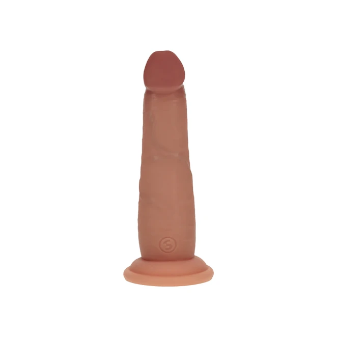 6 Inch RealRock Ultra Realistic Sliding Skin Dual Density Silicone Dildo Tan