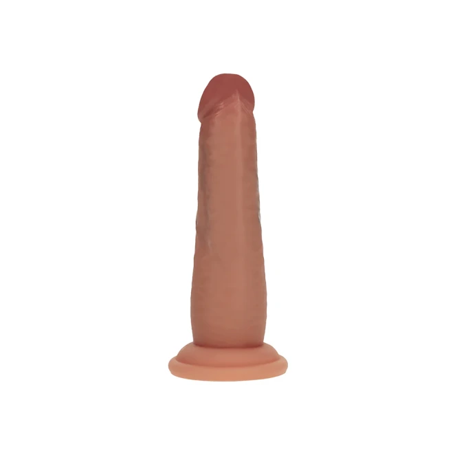 6 Inch RealRock Ultra Realistic Sliding Skin Dual Density Silicone Dildo Tan