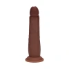 8 Inch RealRock Ultra Realistic Sliding Skin Dual Density Silicone Dildo Brown