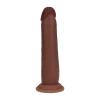 8 Inch RealRock Ultra Realistic Sliding Skin Dual Density Silicone Dildo Brown
