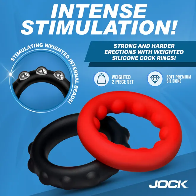 JOCK Enhancers Weighted Silicone Cock Ring Set