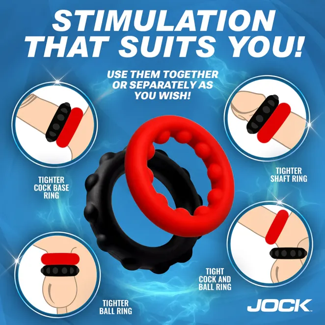 JOCK Enhancers Weighted Silicone Cock Ring Set