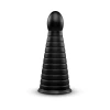 10 Inch b-Vibe Cone XXL Tapered Ribbed Anal Dildo with Suction Cup Black