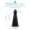 10 Inch b-Vibe Cone XXL Tapered Ribbed Anal Dildo with Suction Cup Black