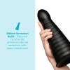 10 Inch b-Vibe Cone XXL Tapered Ribbed Anal Dildo with Suction Cup Black