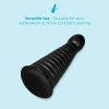 10 Inch b-Vibe Cone XXL Tapered Ribbed Anal Dildo with Suction Cup Black